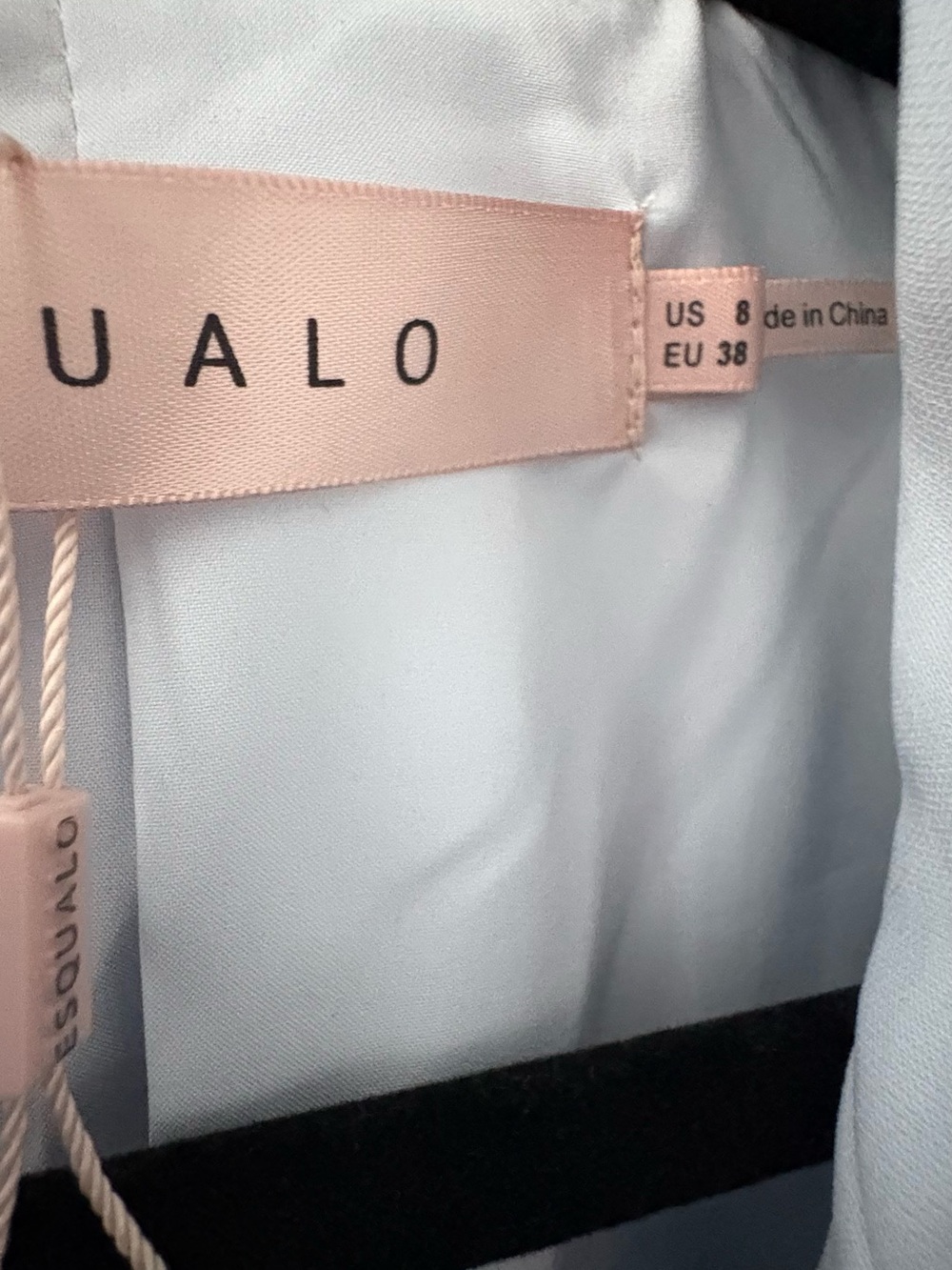 ESQUALO Pale Blue Cropped Blazer with Gold Buttons - Picture 5 of 13